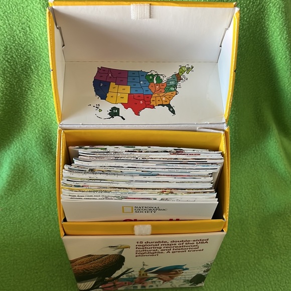 Close-Up USA National Geographic Society 15 Double-Sided Maps & World & USA EXC - Picture 2 of 8